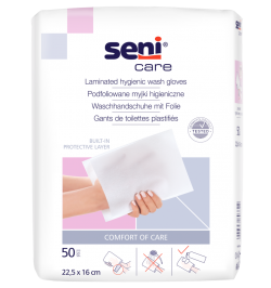 Gants de toilette plastifiés