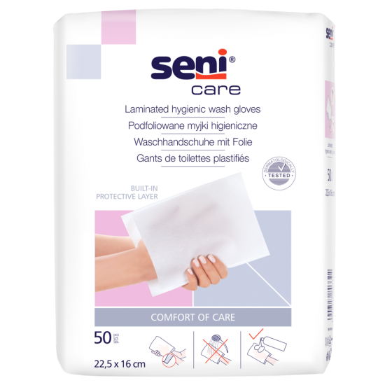 Gants de toilette plastifiés